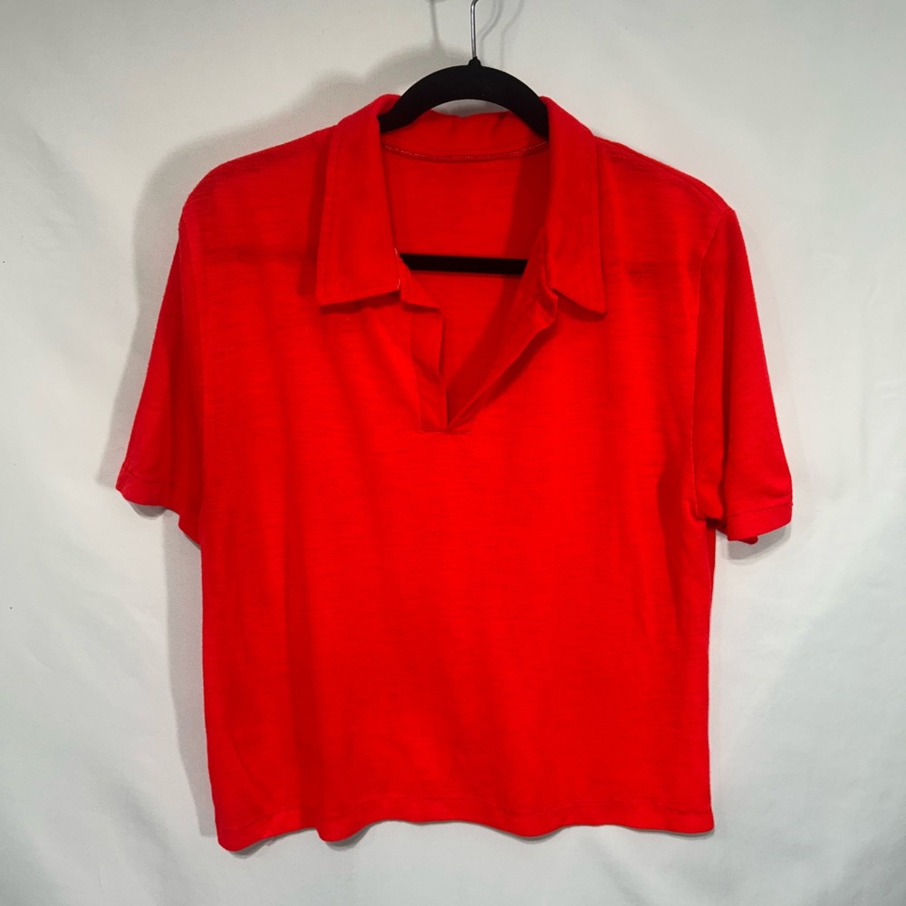 Vintage neon Red Women's Polo Shirt.